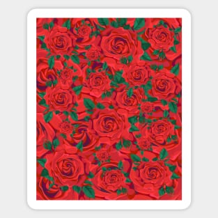 Red Roses Design Sticker